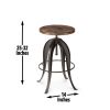 Sparrow - Adjustible 3 Piece Pub Set - Dark Brown