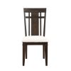 Dark Brown Finish 5pc Dining Set Expandable Table and 4x Side Chairs Beige Fabric Upholstered Seat Classic Look Dining Wooden Furniture
