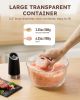 Gravity Electric Salt And Pepper Grinder Set Automatic Shakers Mill Grinder With LED Light, Battery Powered Adjustable Coarseness One Hand Operation,